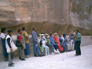 Walking the Siq on the way to Petra